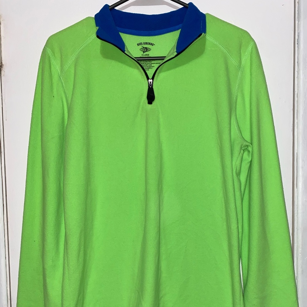 Neon yellow/green half zip up jacket